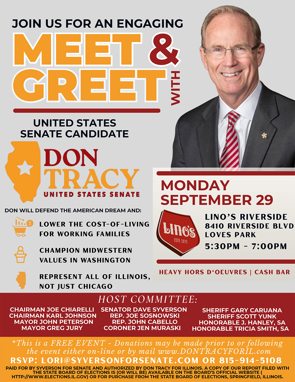Meet & Greet with Don Tracy