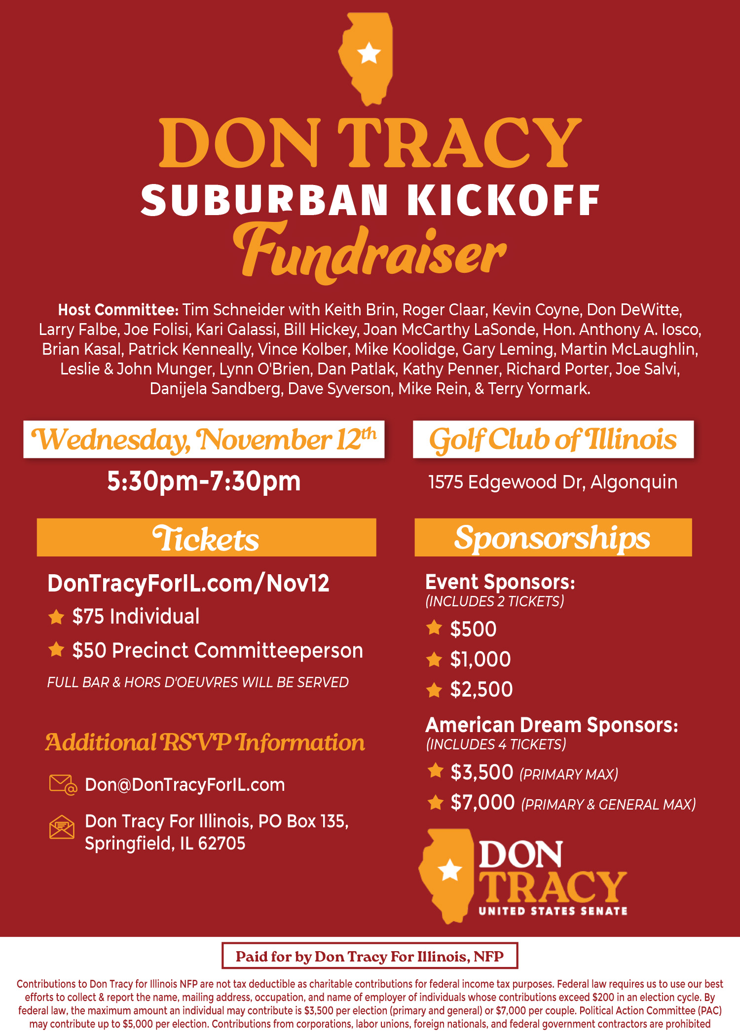 Suburban Kickoff Fundraiser